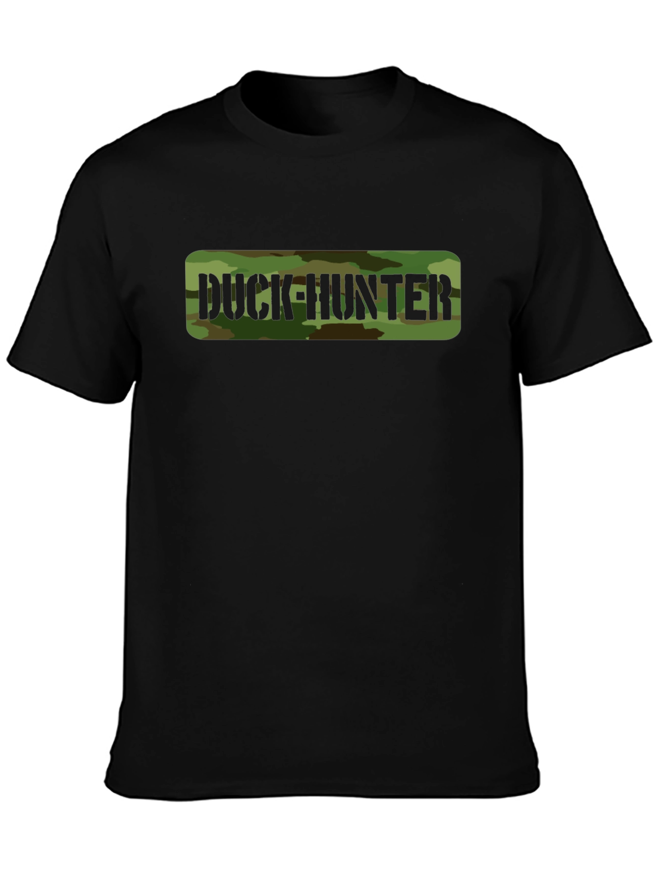 Duck Hunter Camo Graphic T-Shirt - Black