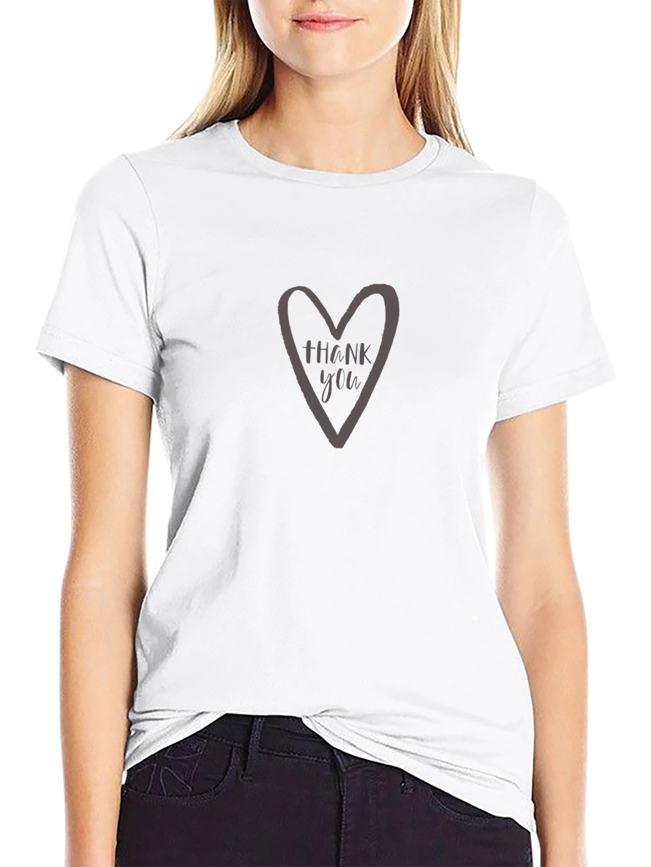 Thank You Heart Graphic T-Shirt