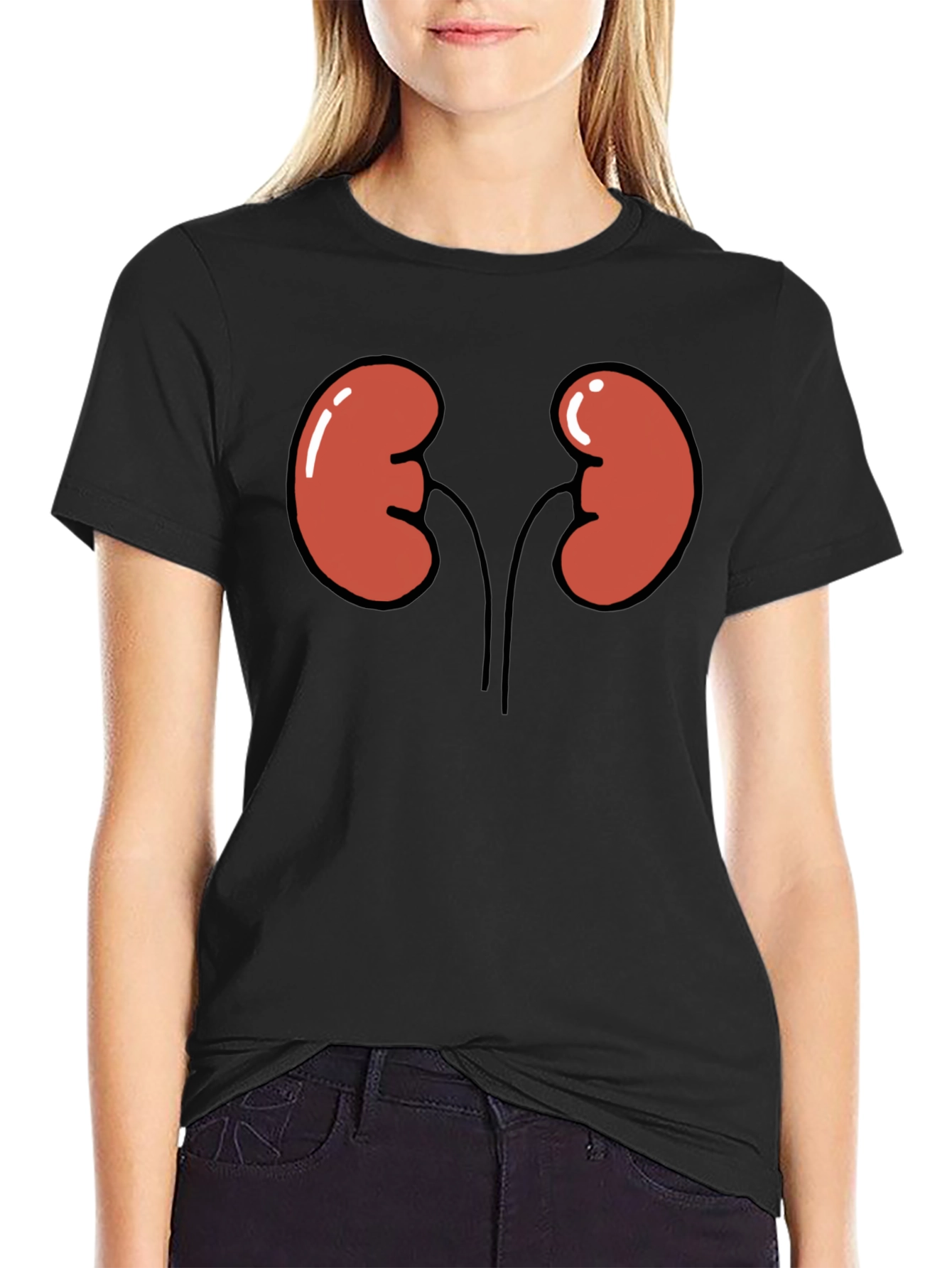 Kidney Graphic Tee - Black Unisex T-Shirt