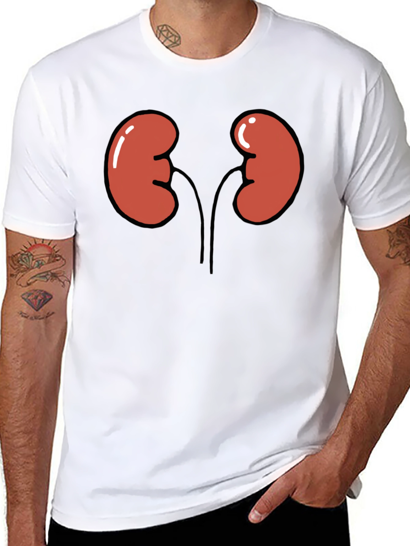 Kidney Graphic Tee - Black Unisex T-Shirt