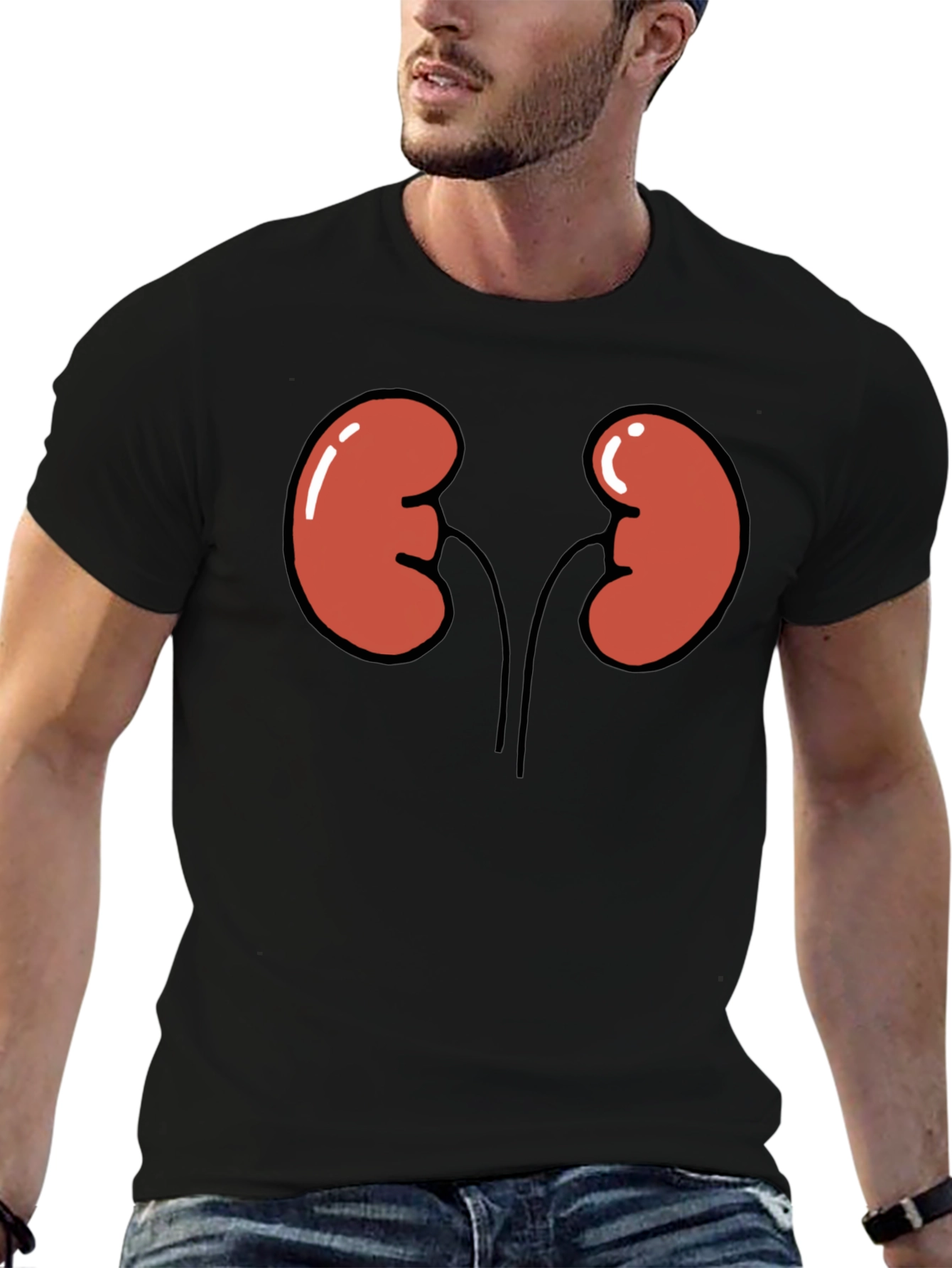 Kidney Graphic Tee - Black Unisex T-Shirt