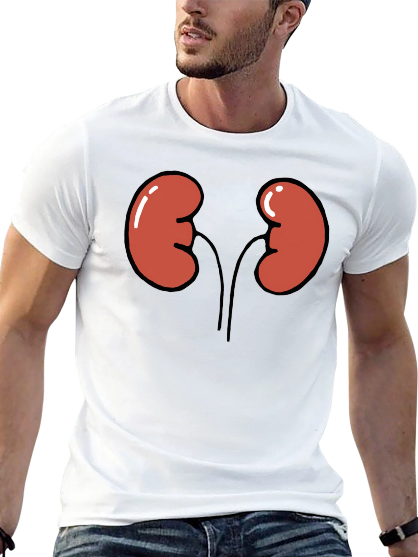 Kidney Graphic Tee - Black Unisex T-Shirt