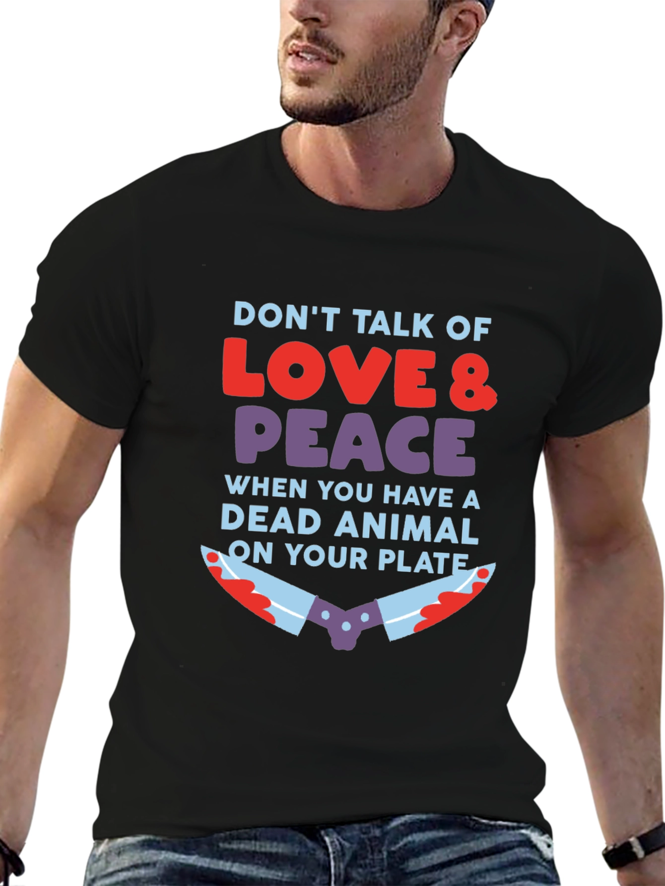 Vegan Love & Peace T-Shirt - Animal Rights Tee