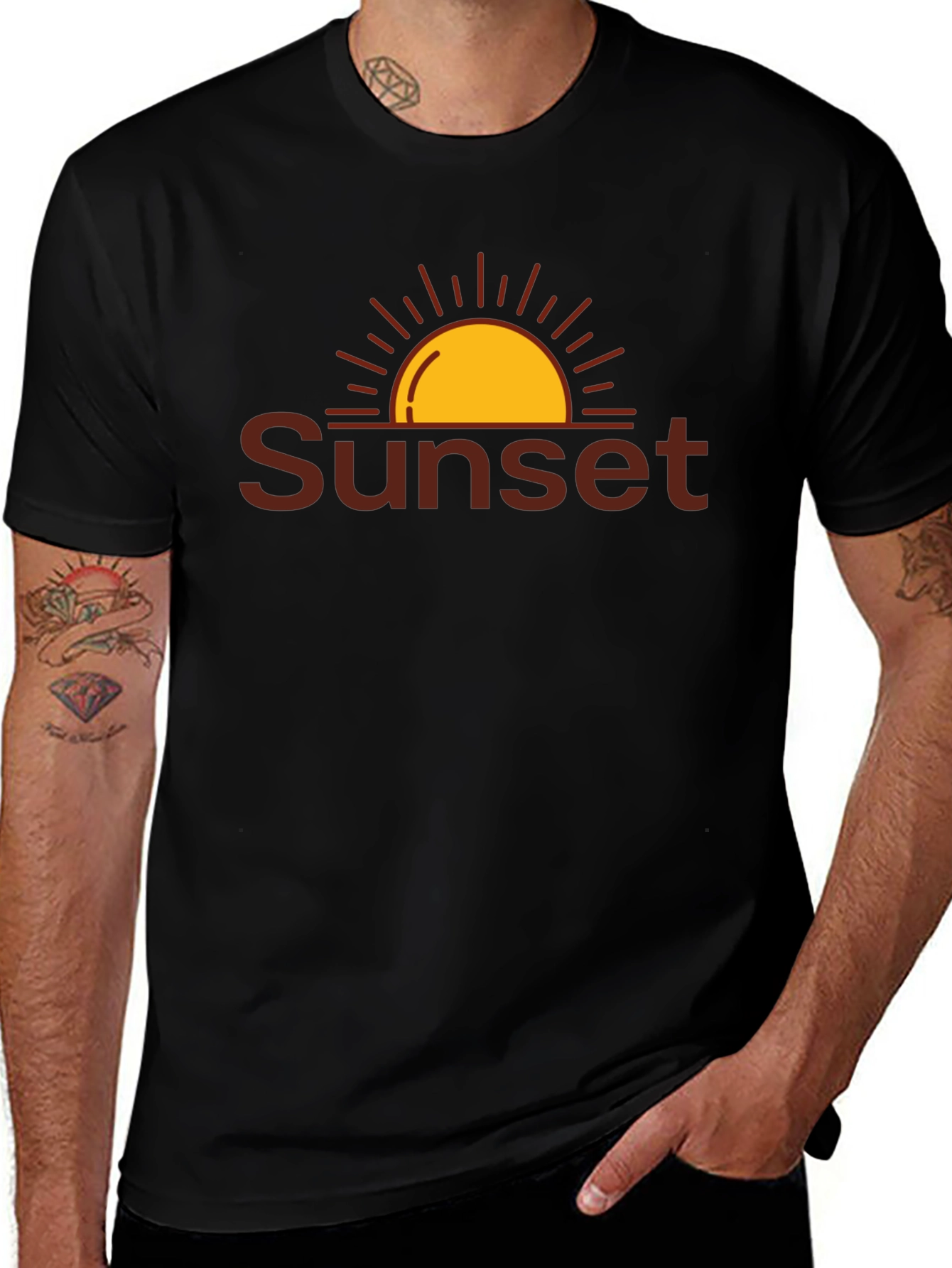 Sunset Graphic T-Shirt - Relaxed Fit Casual Wear