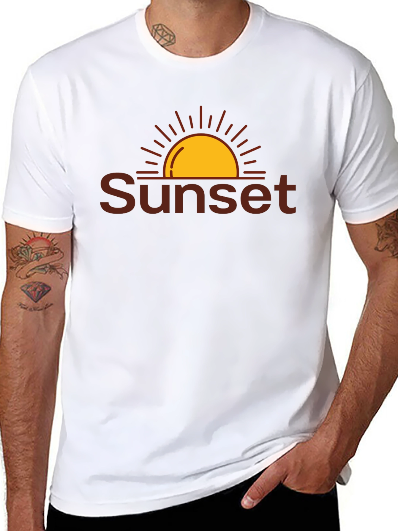 Sunset Graphic T-Shirt - Relaxed Fit Casual Wear