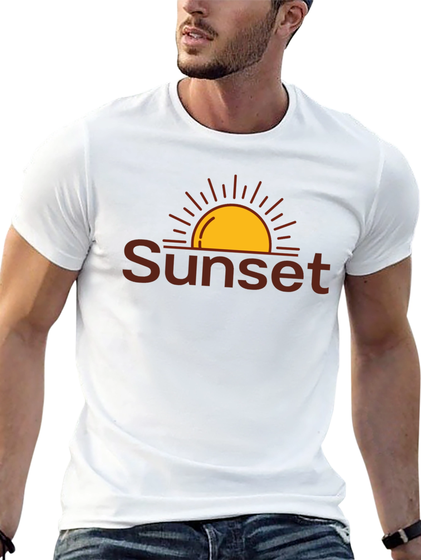 Sunset Graphic T-Shirt - Relaxed Fit Casual Wear