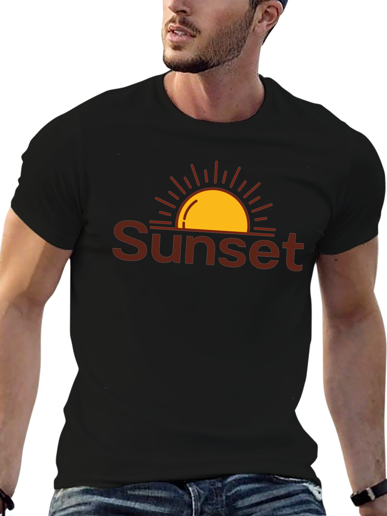 Sunset Graphic T-Shirt - Relaxed Fit Casual Wear