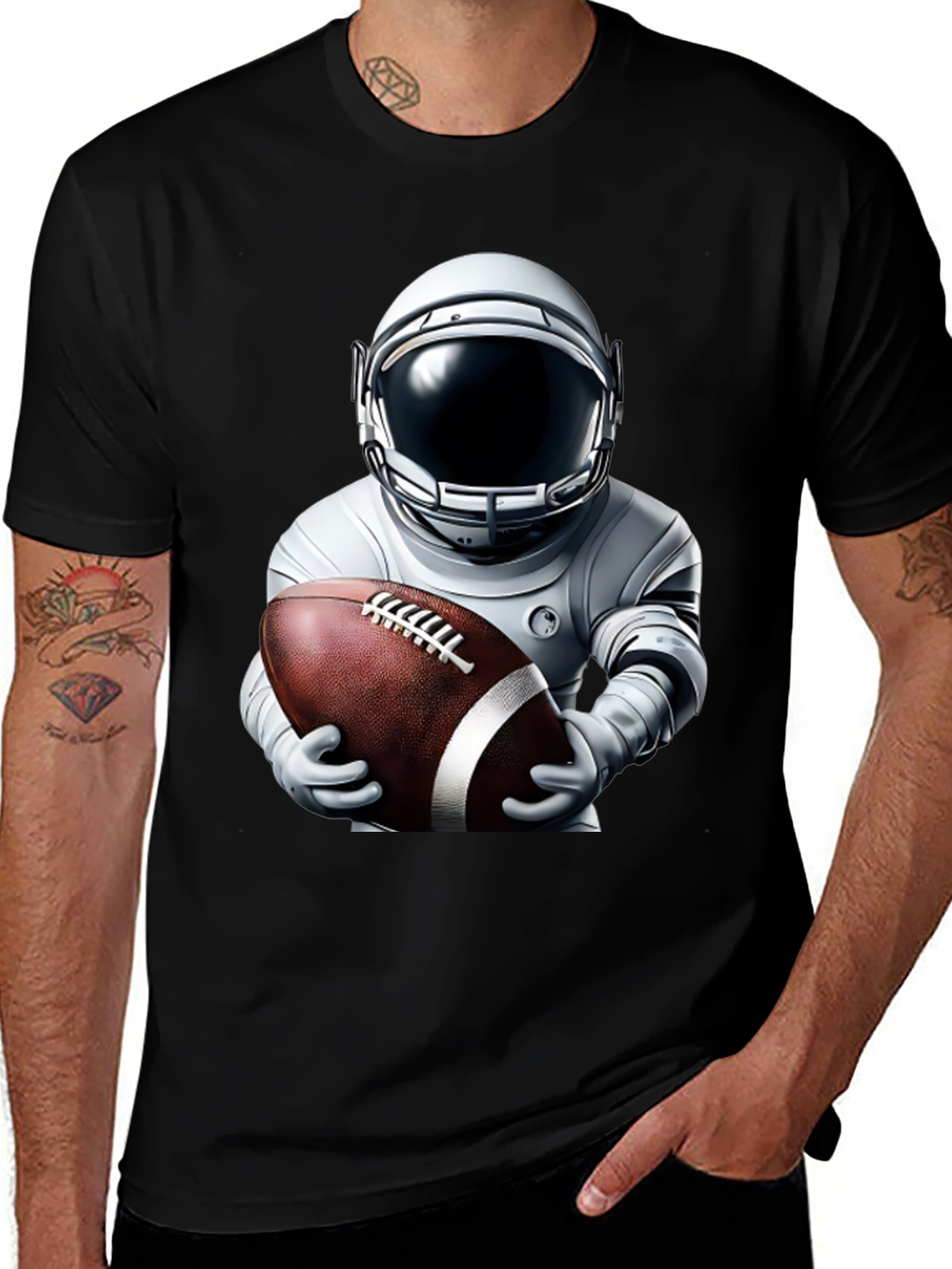 Astronaut Football Graphic Tee