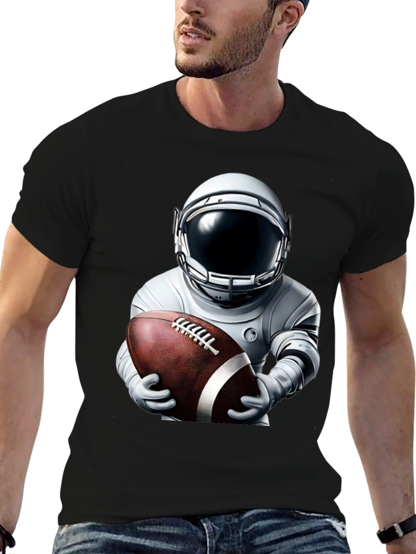 Astronaut Football Graphic Tee