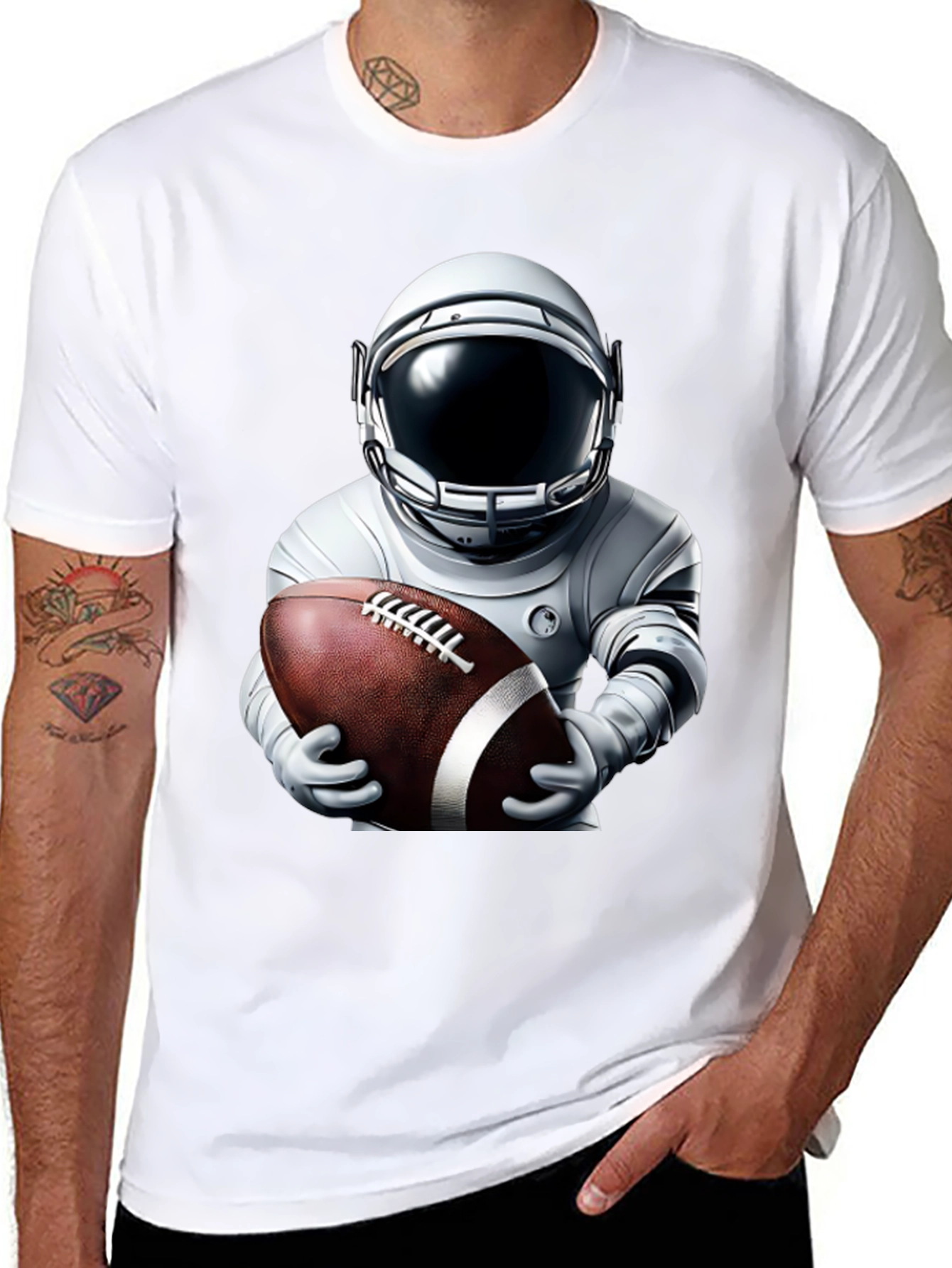 Astronaut Football Graphic Tee