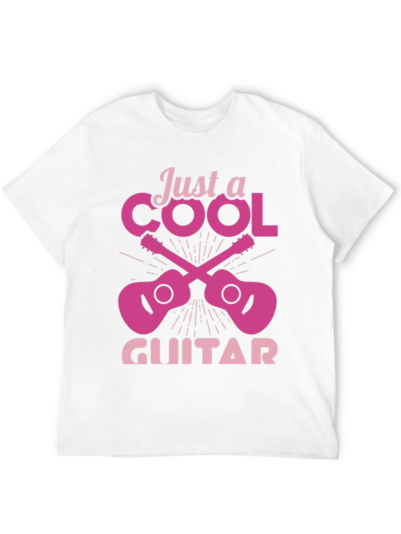 Cool Guitar Graphic Tee - Black Crew Neck