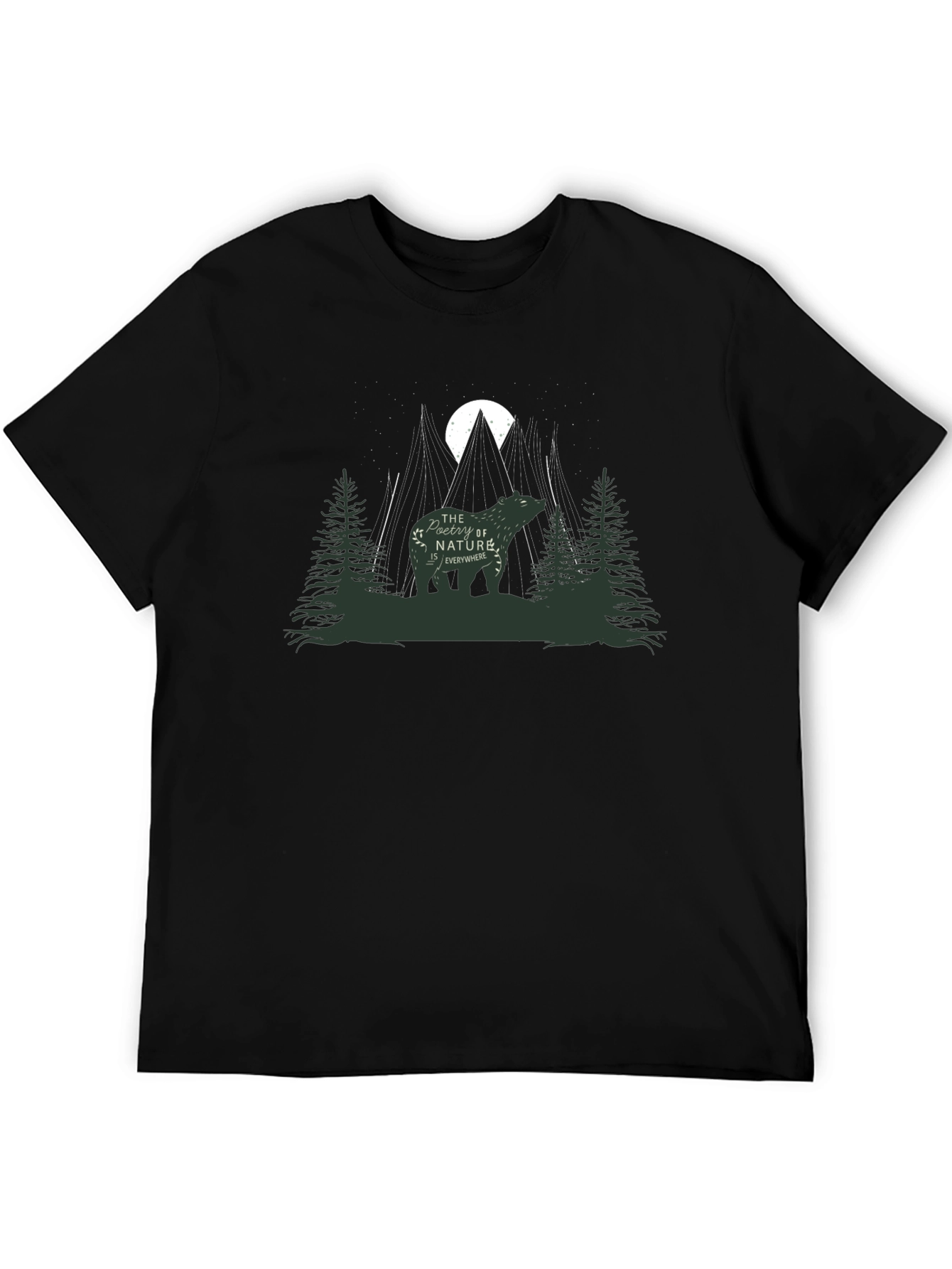 Nature Poetry Bear Graphic Tee - Unisex