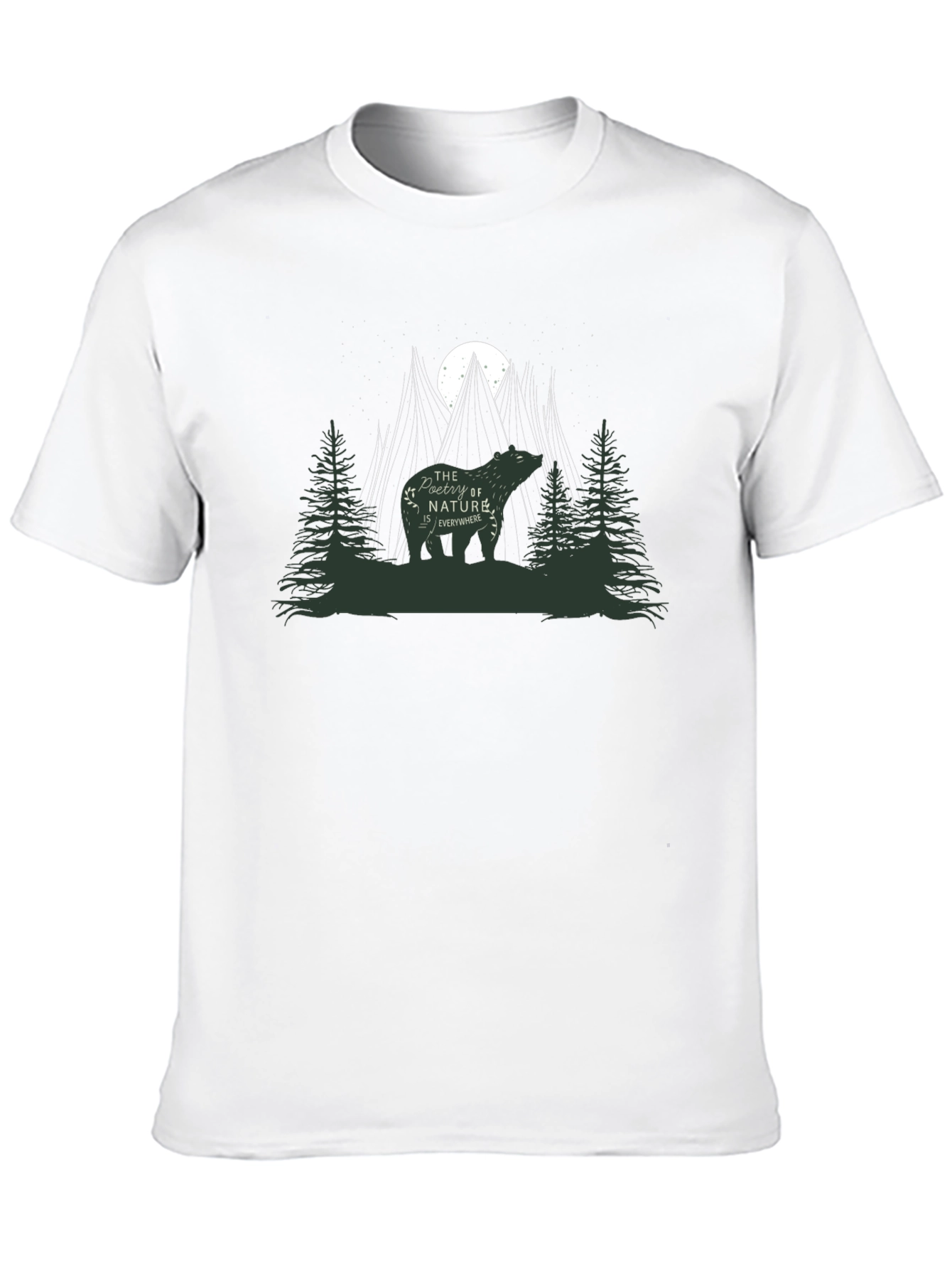 Nature Poetry Bear Graphic Tee - Unisex