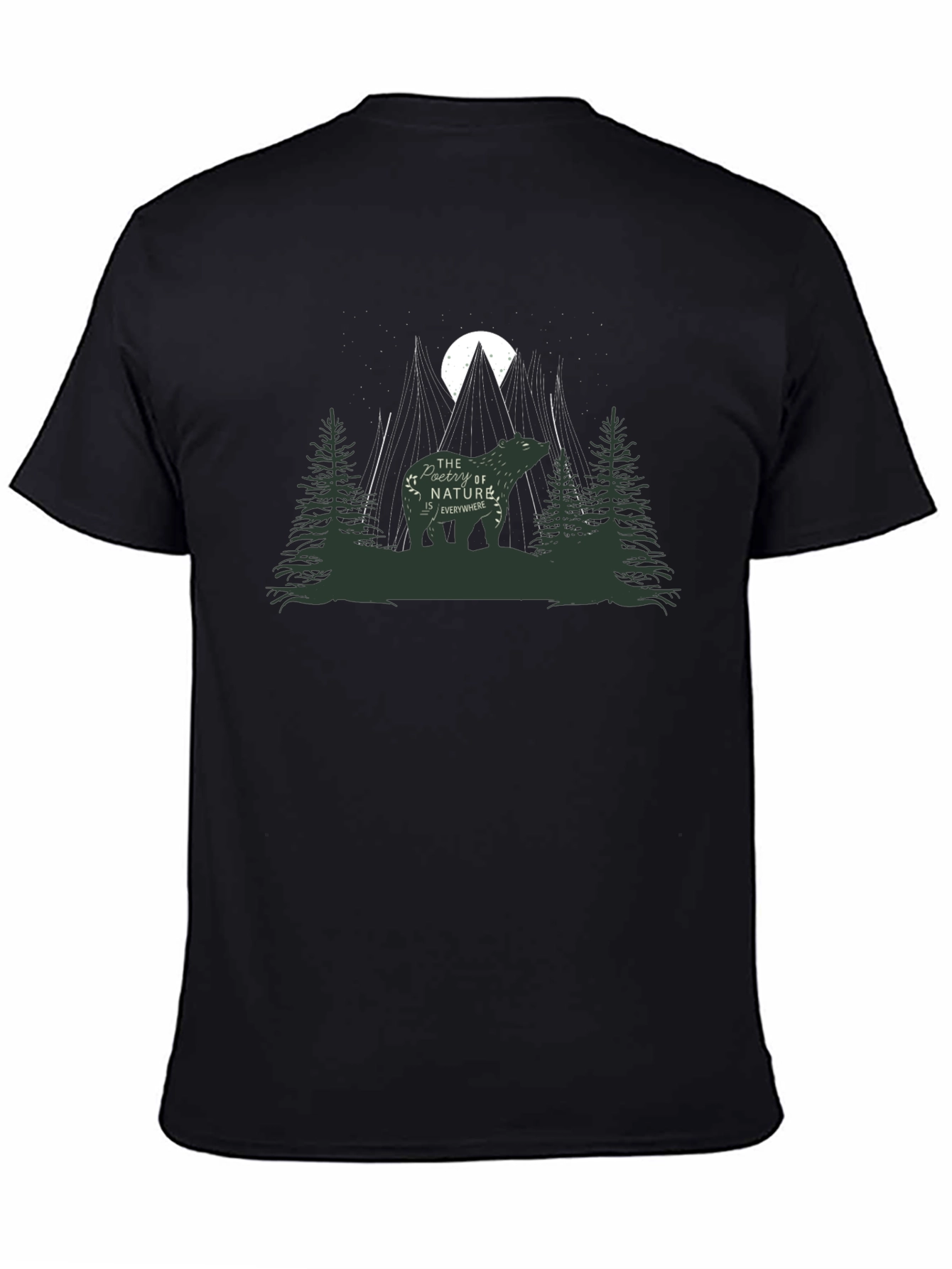 Nature Poetry Bear Graphic Tee - Unisex