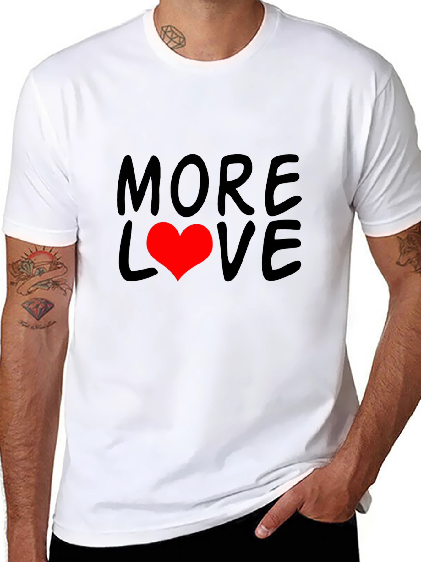 More Love Black Graphic Tee Shirt