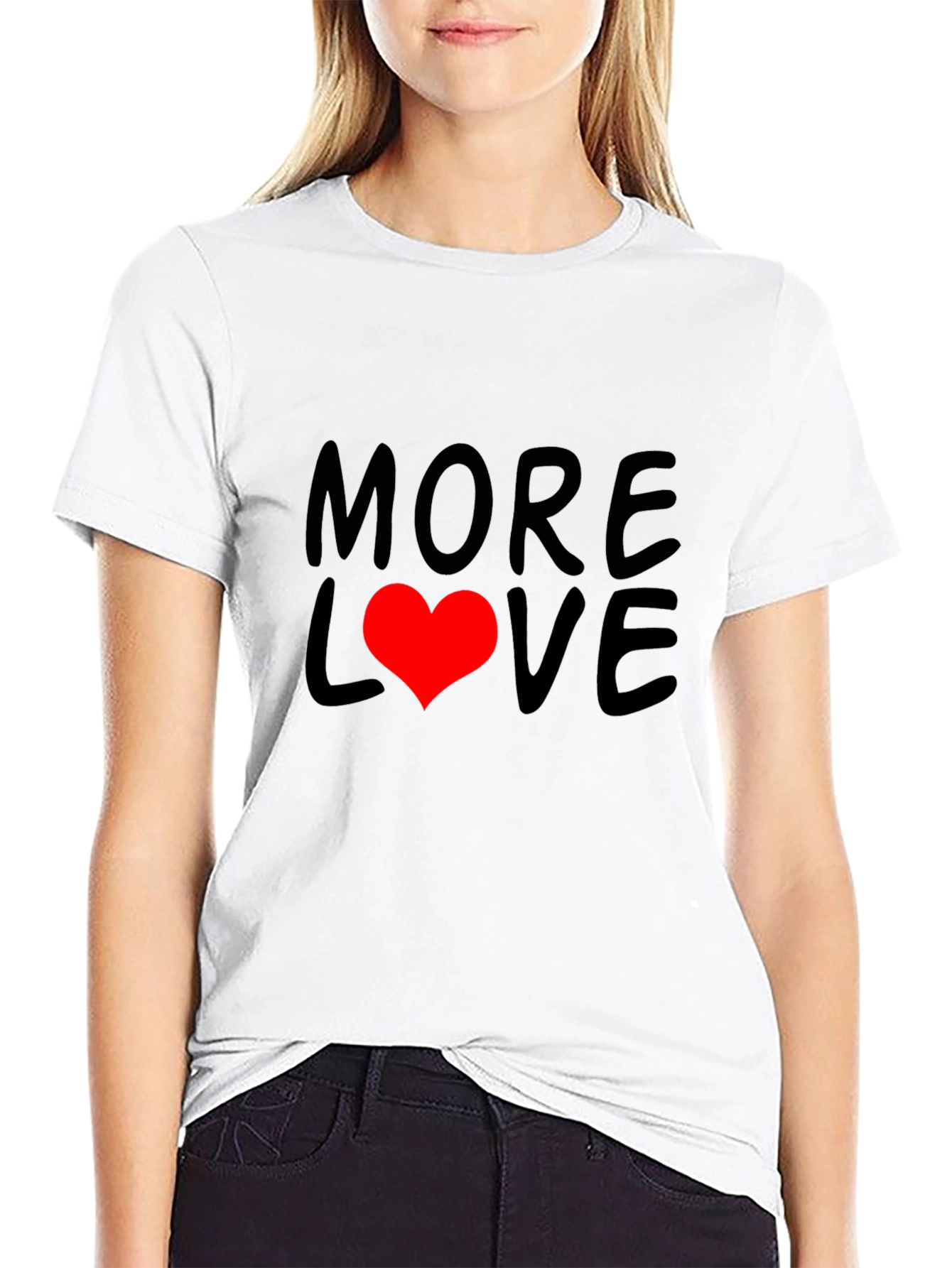 More Love Black Graphic Tee Shirt