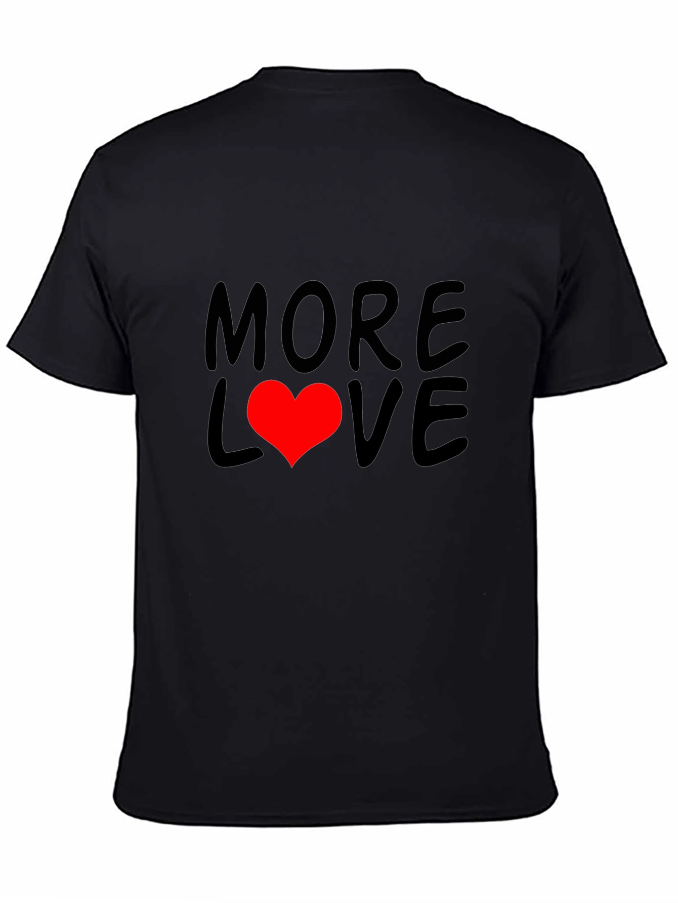 More Love Black Graphic Tee Shirt