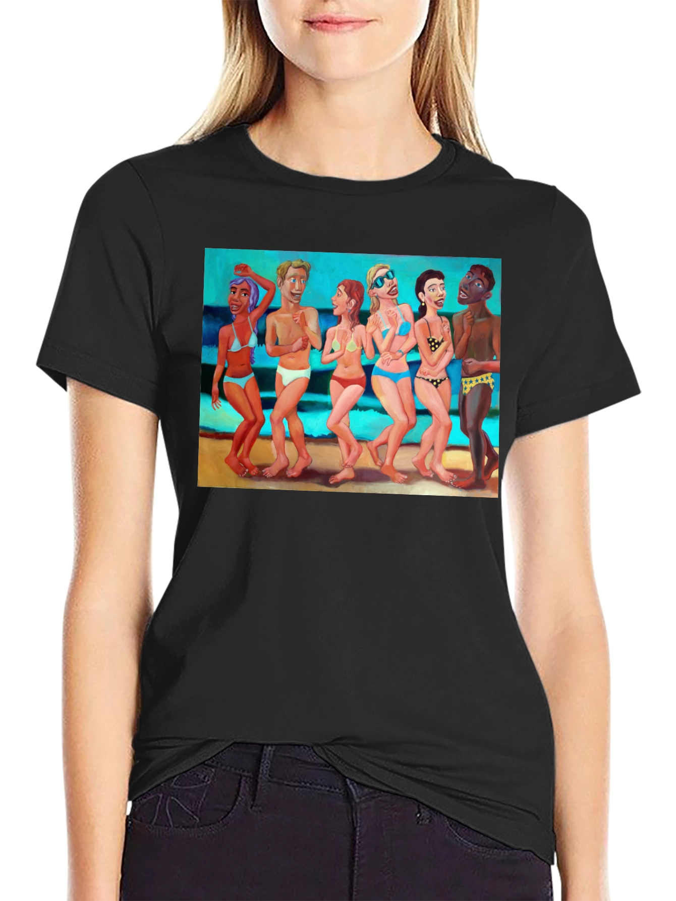 Beach Goers Graphic T-Shirt - Unisex Cotton Tee