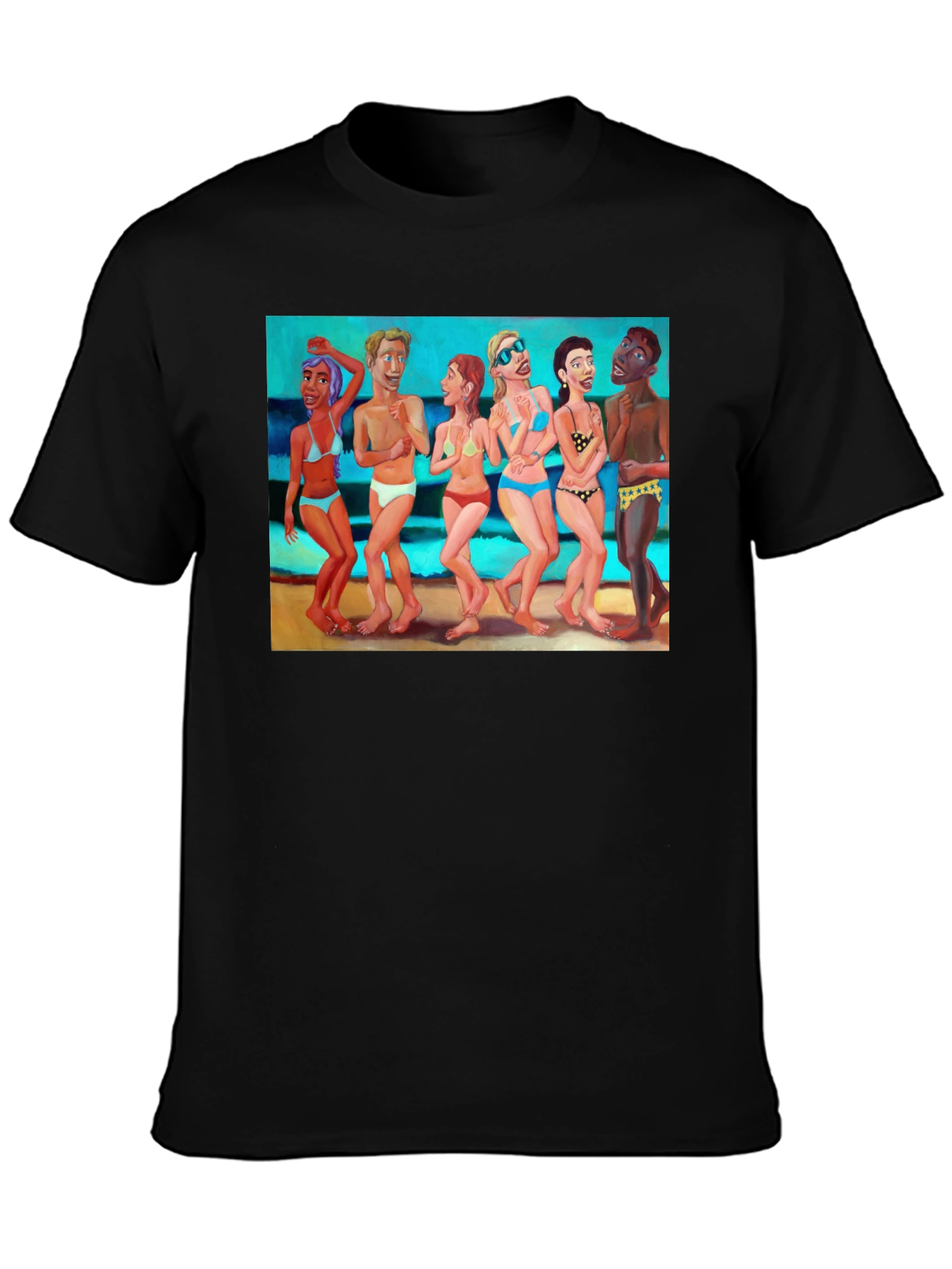 Beach Goers Graphic T-Shirt - Unisex Cotton Tee