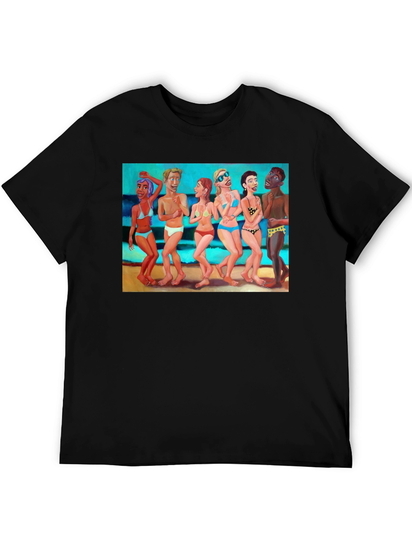 Beach Goers Graphic T-Shirt - Unisex Cotton Tee