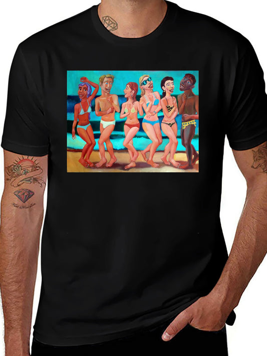 Beach Goers Graphic T-Shirt - Unisex Cotton Tee