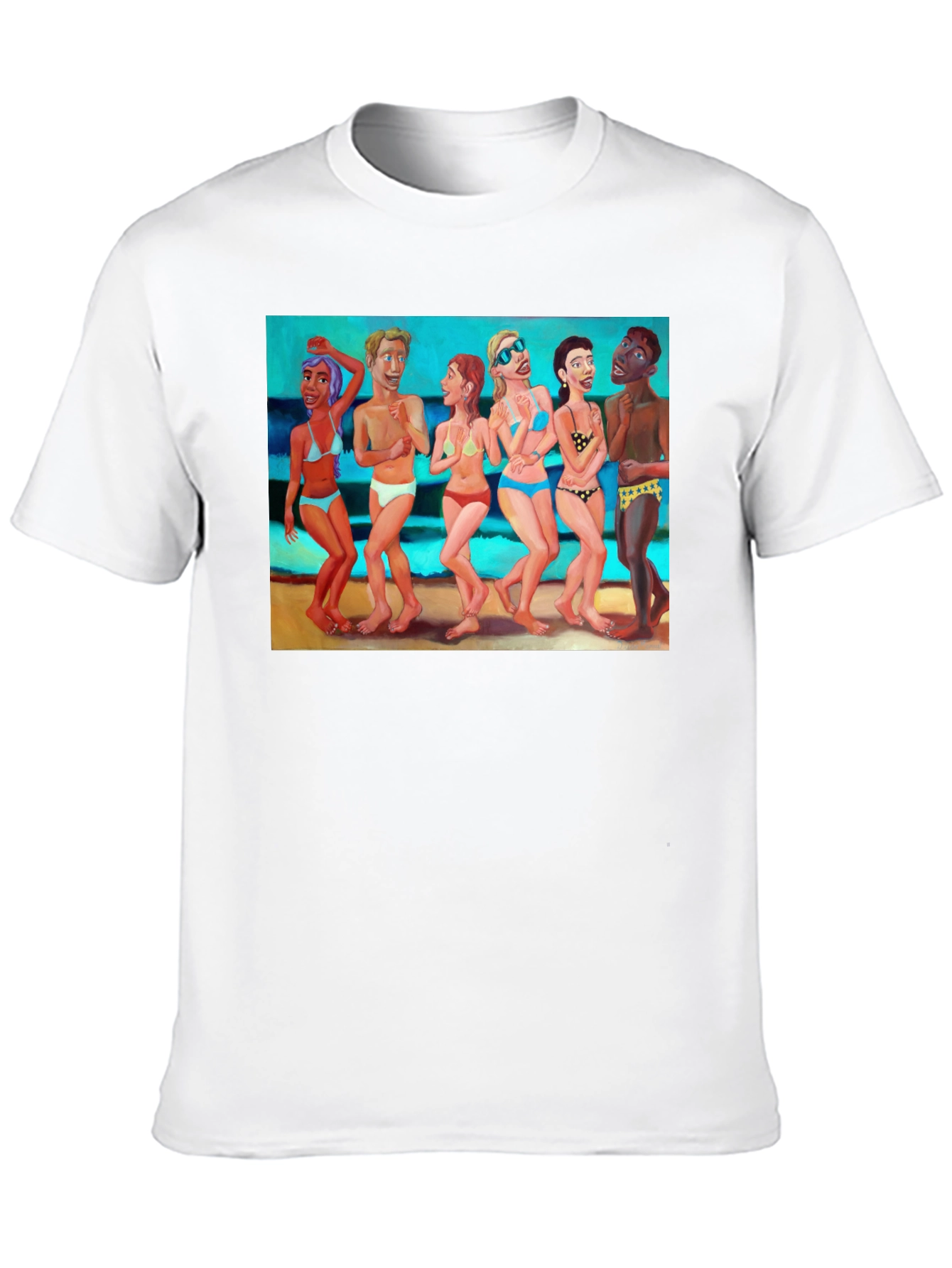 Beach Goers Graphic T-Shirt - Unisex Cotton Tee
