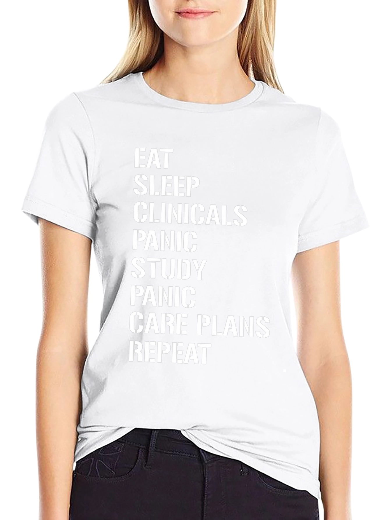 Eat Sleep Clinicals Funny Nursing Student T-Shirt