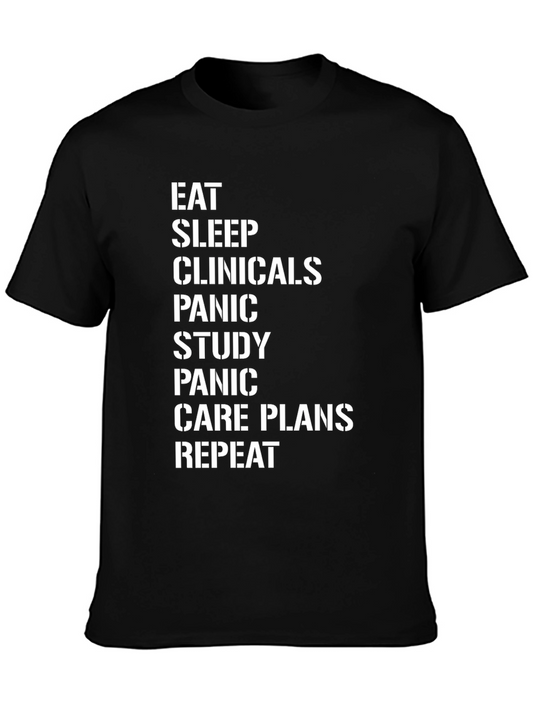 Eat Sleep Clinicals Funny Nursing Student T-Shirt
