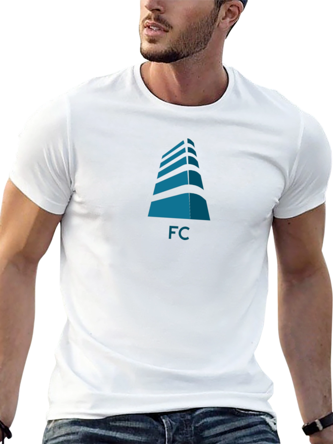 Modern Building FC Graphic Black T-Shirt
