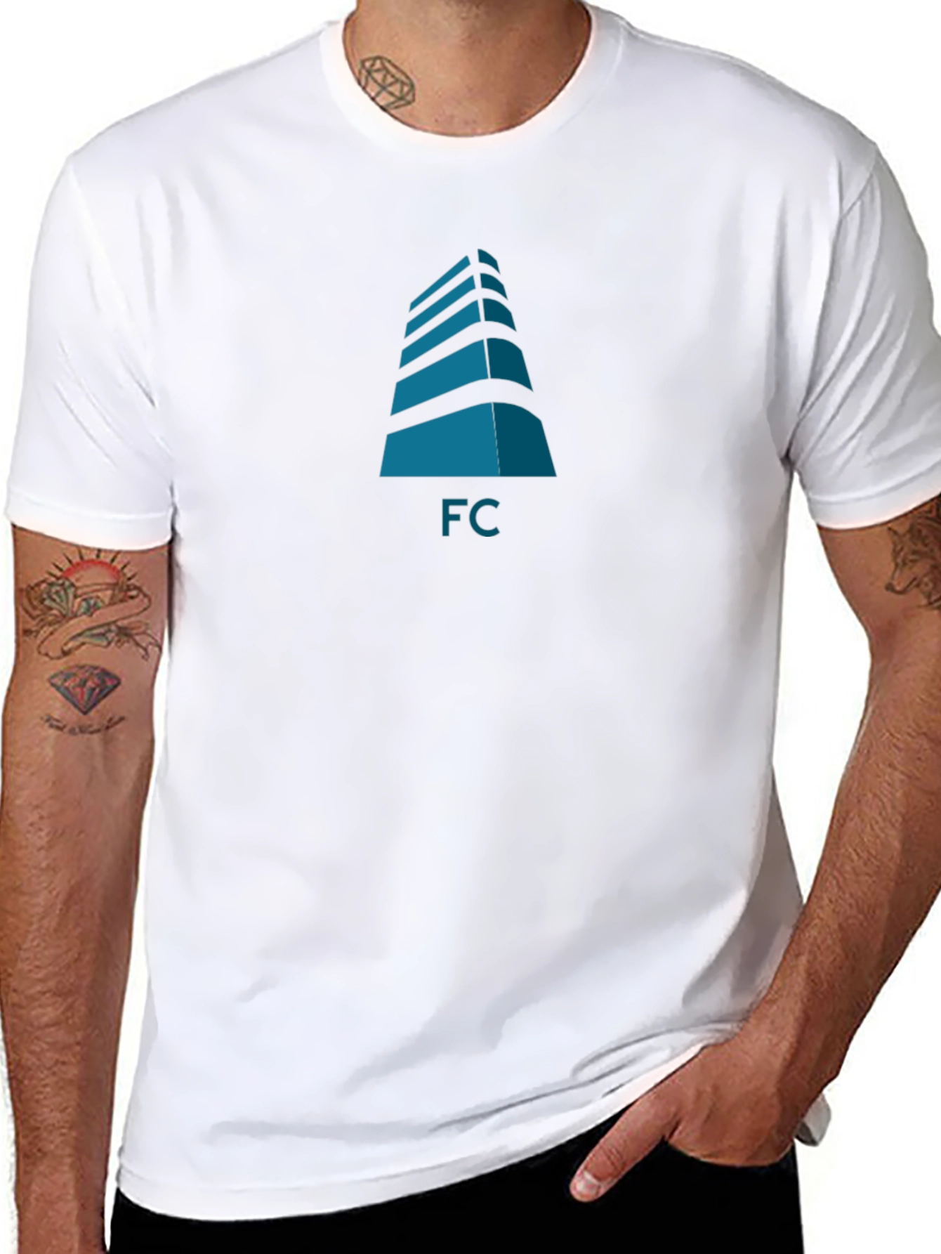 Modern Building FC Graphic Black T-Shirt