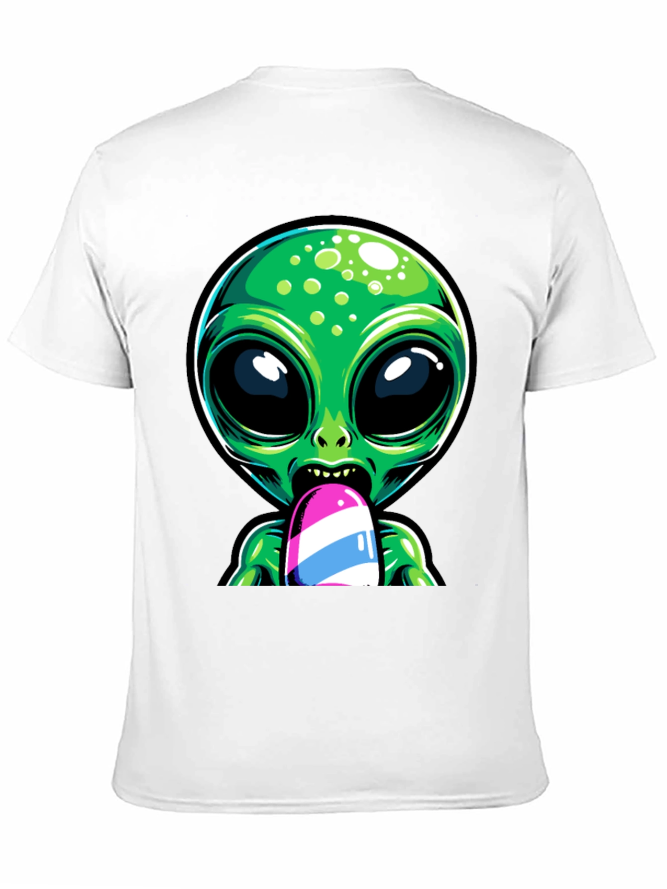 Alien Ice Pop Graphic Tee - Funky Casual Wear