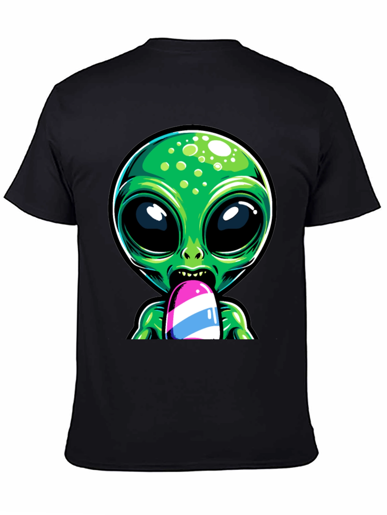 Alien Ice Pop Graphic Tee - Funky Casual Wear