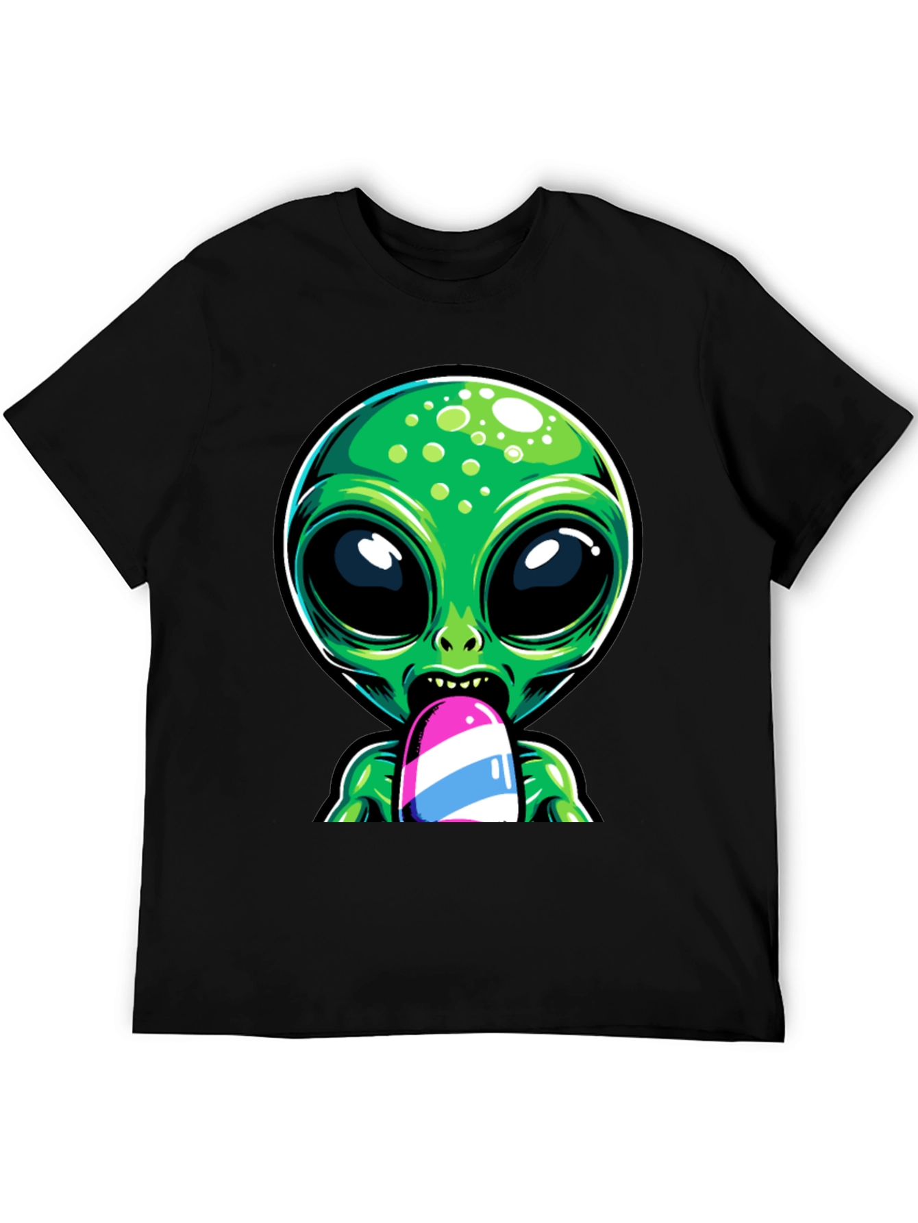 Alien Ice Pop Graphic Tee - Funky Casual Wear