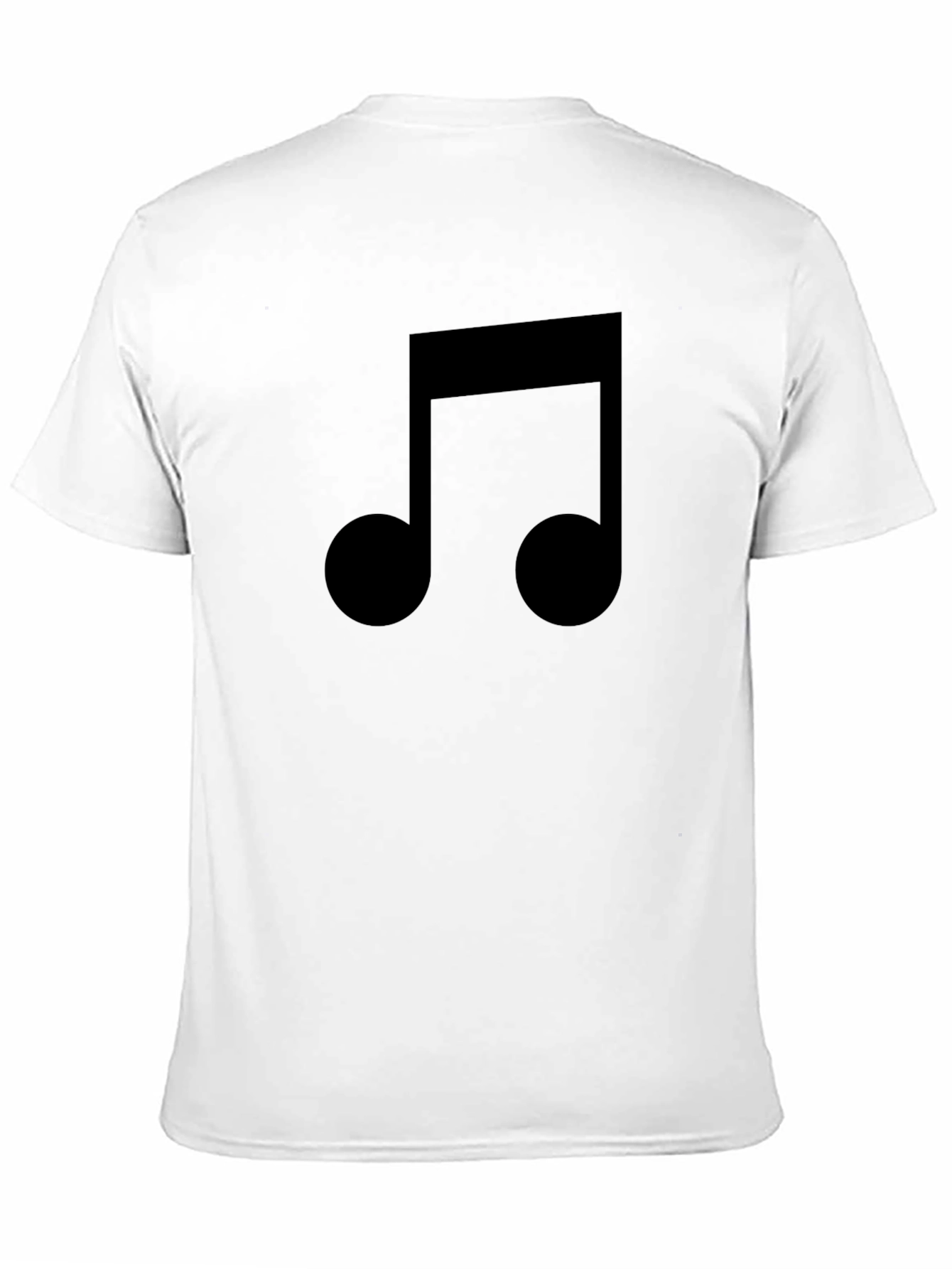 Musical Note Graphic Tee - Black Casual Cotton T-Shirt