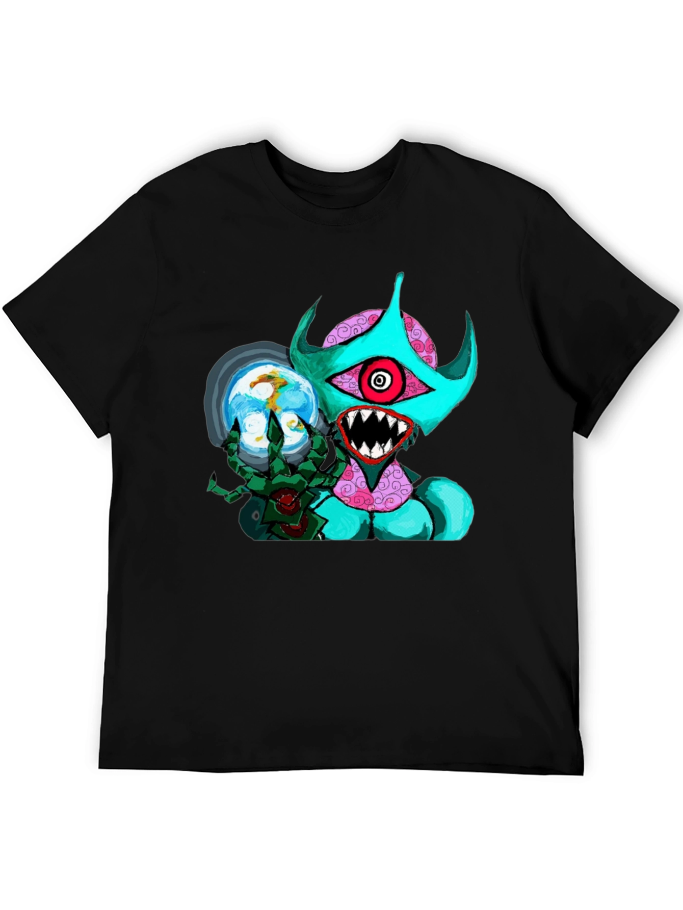 Monster Graphic Black T-Shirt - Unique Design