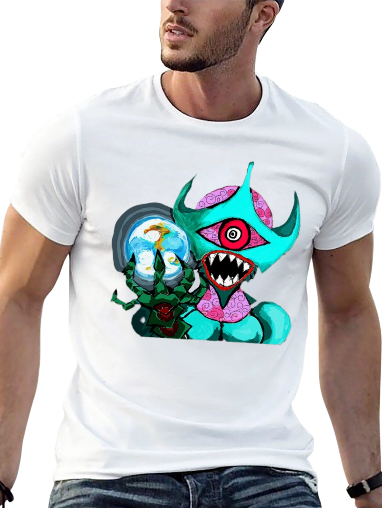 Monster Graphic Black T-Shirt - Unique Design
