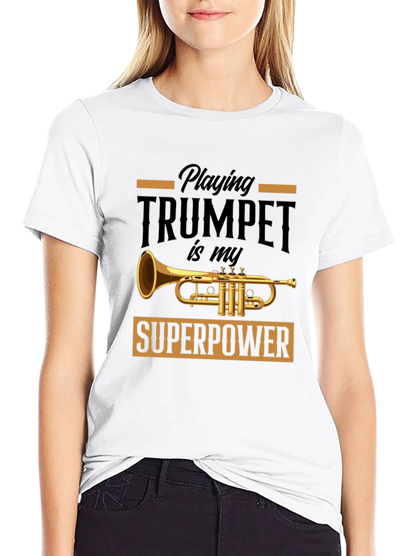 Trumpet Superpower Graphic T-Shirt