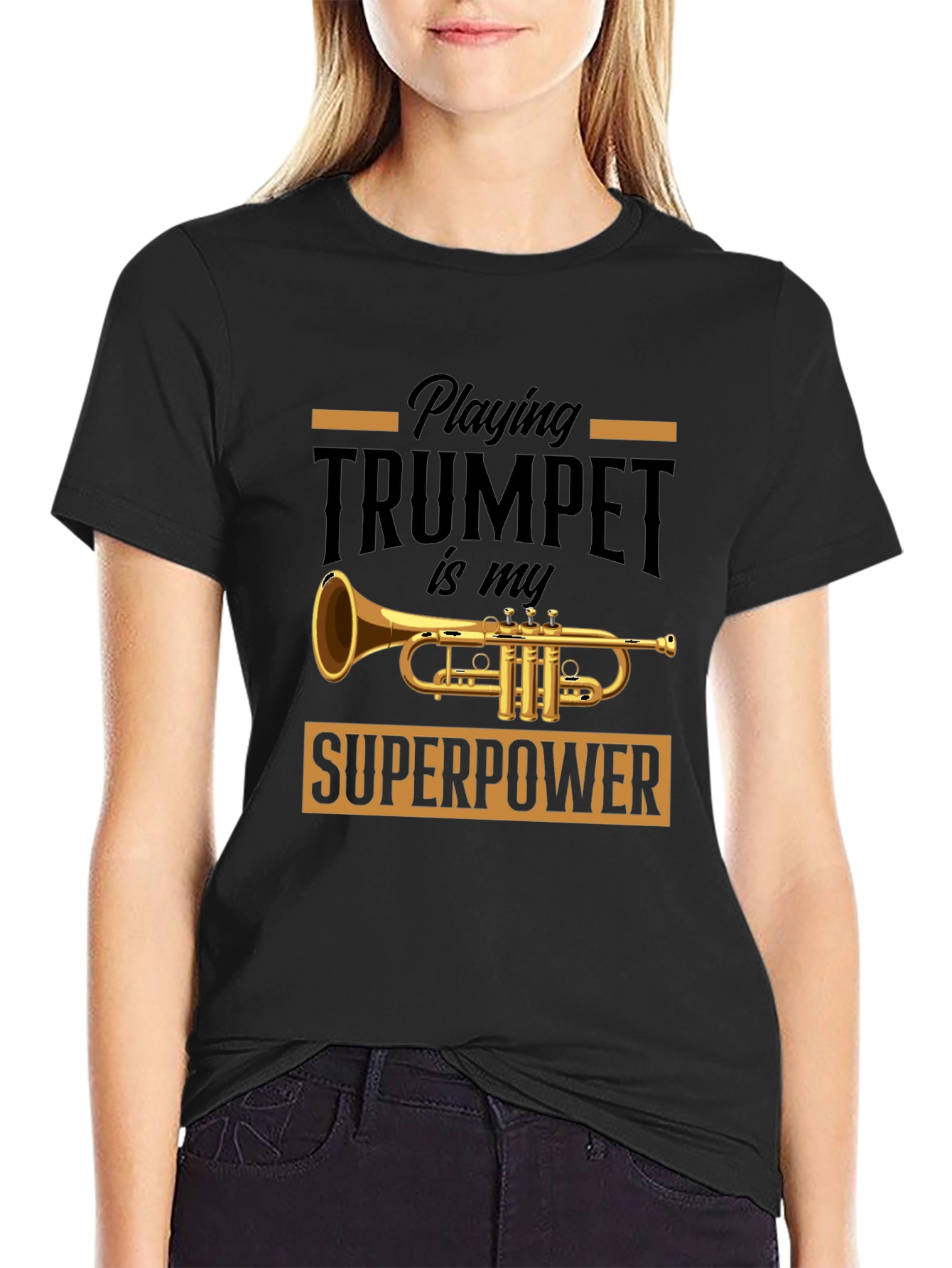 Trumpet Superpower Graphic T-Shirt