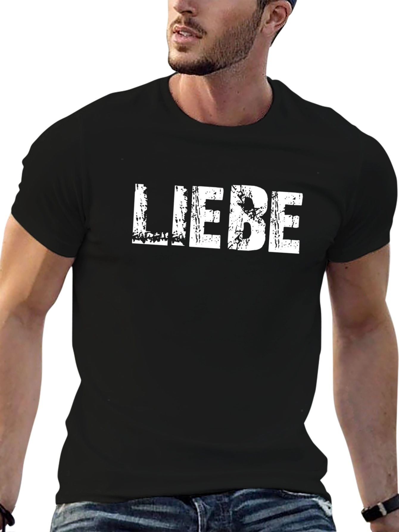 Liebe T-Shirt - Distressed Love Graphic