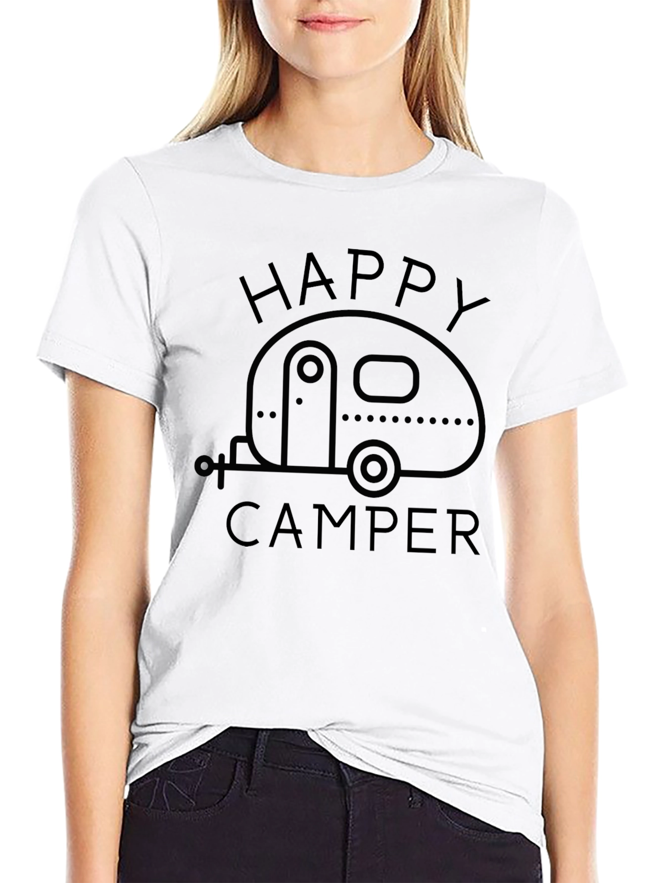 Happy Camper Graphic T-Shirt - Camping Adventure Tee