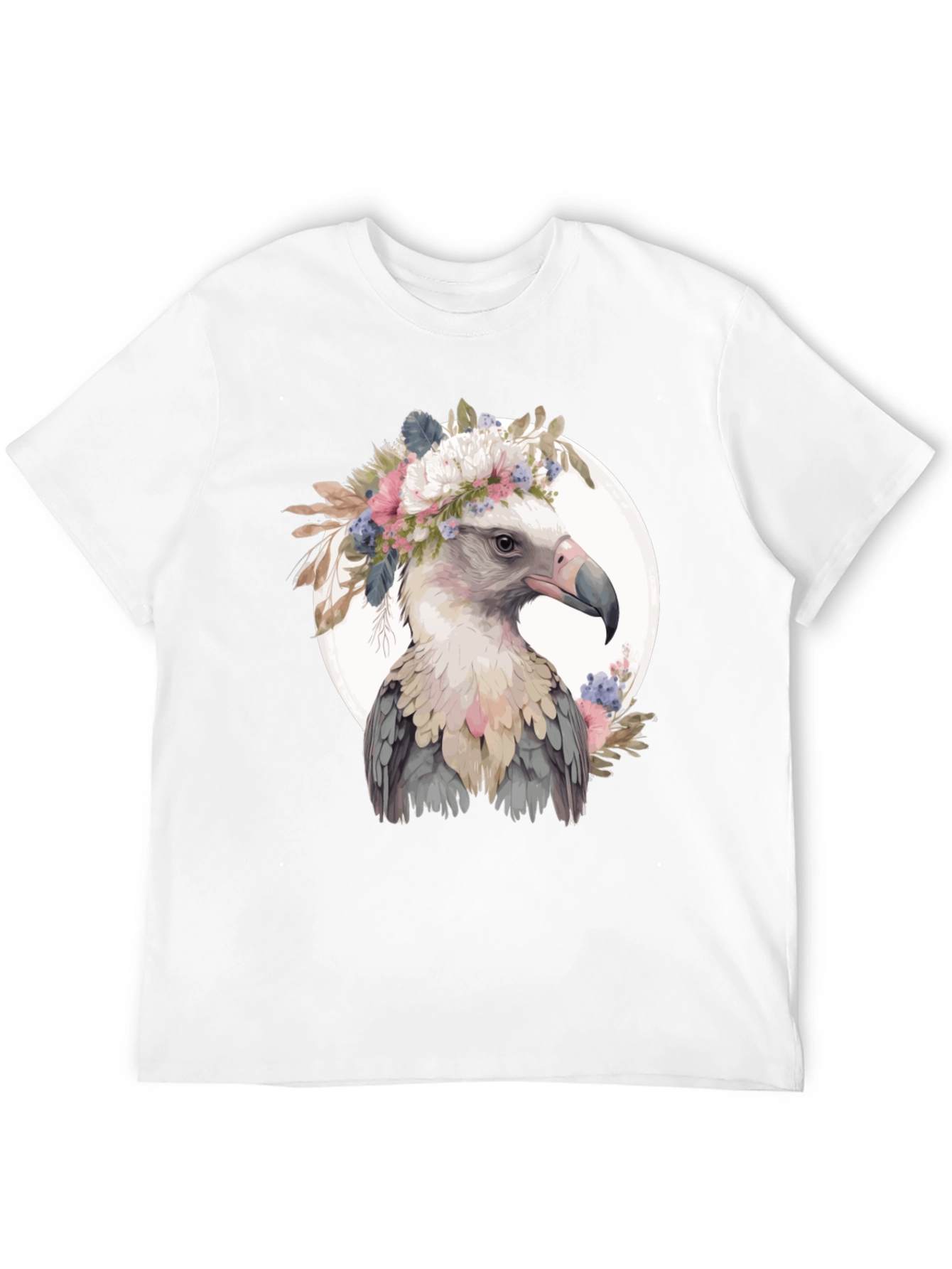 Floral Crown Shoebill Bird T-Shirt