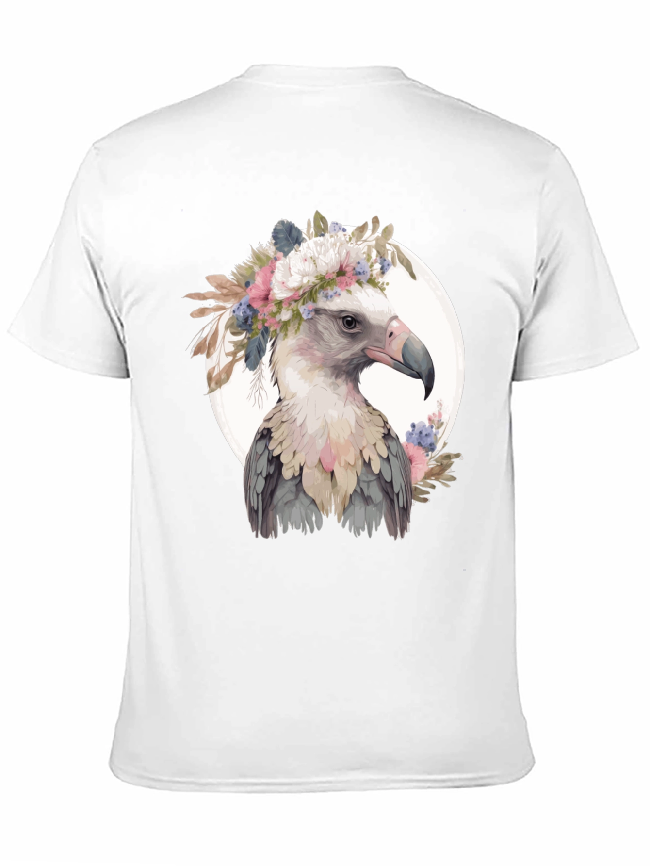 Floral Crown Shoebill Bird T-Shirt