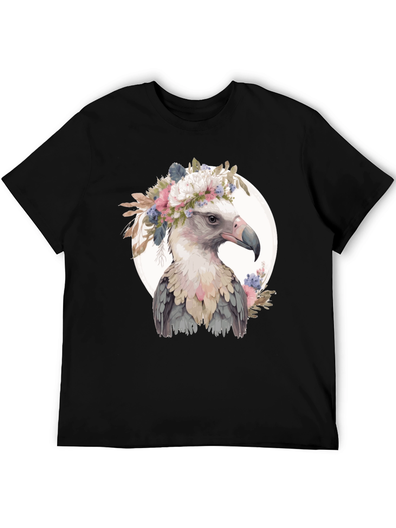 Floral Crown Shoebill Bird T-Shirt