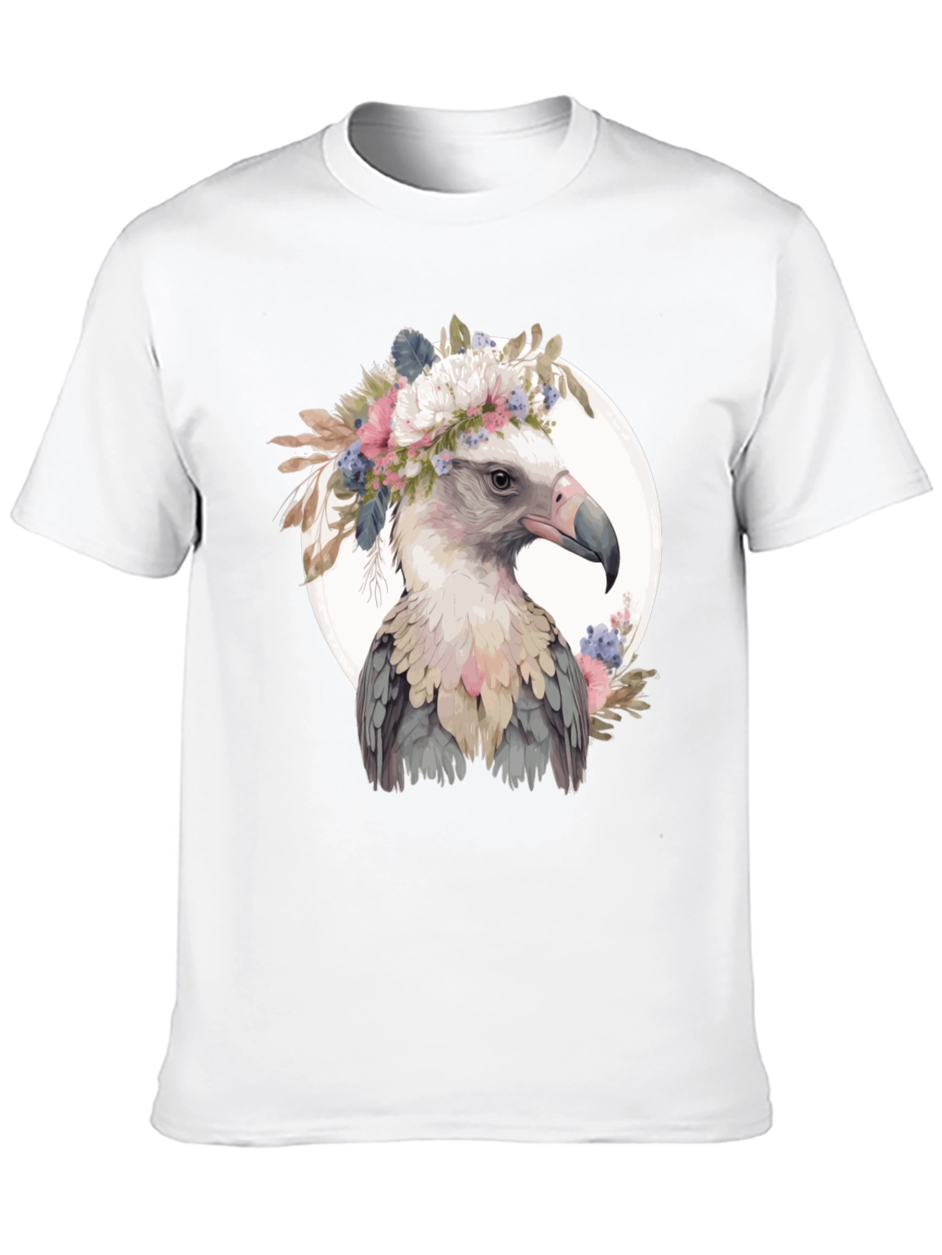 Floral Crown Shoebill Bird T-Shirt