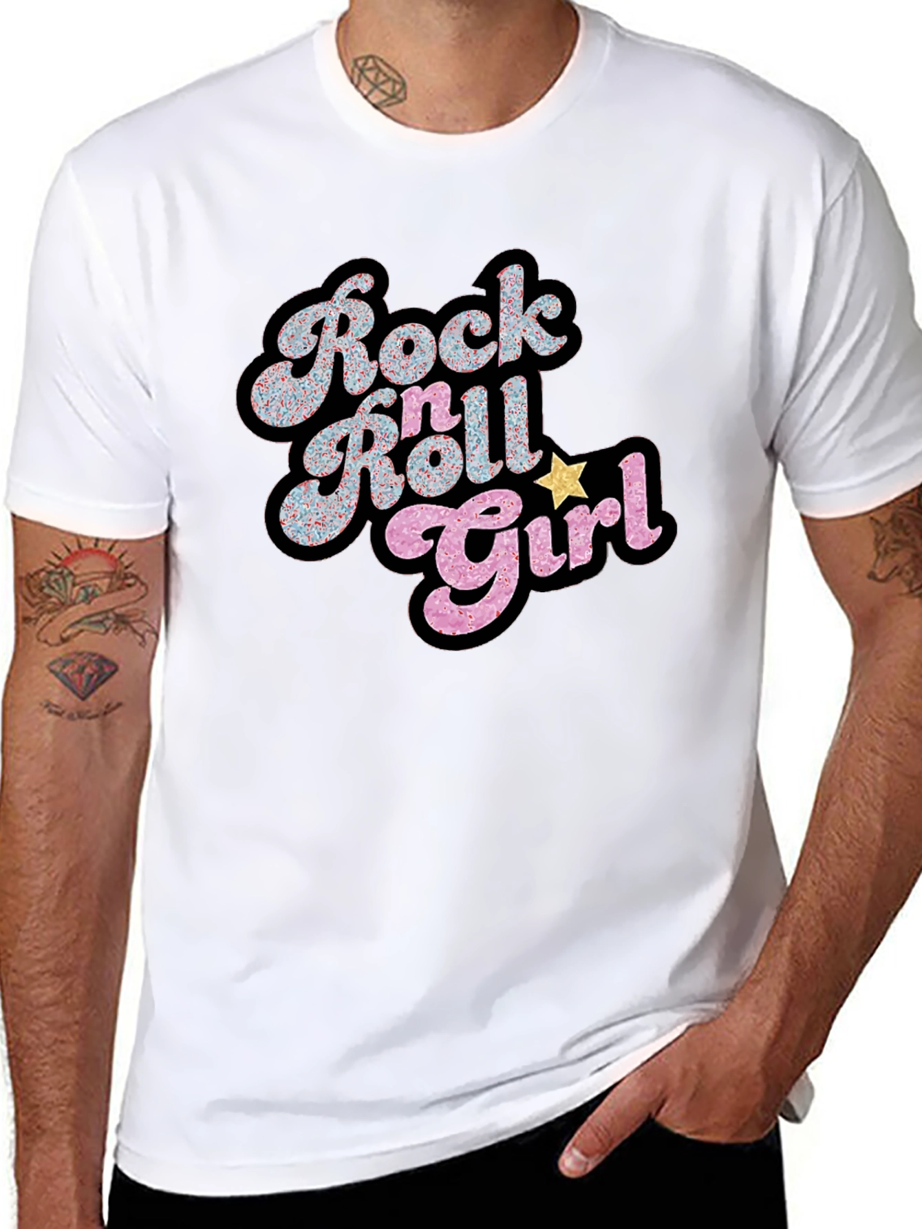 Rock N Roll Girl Black T-Shirt