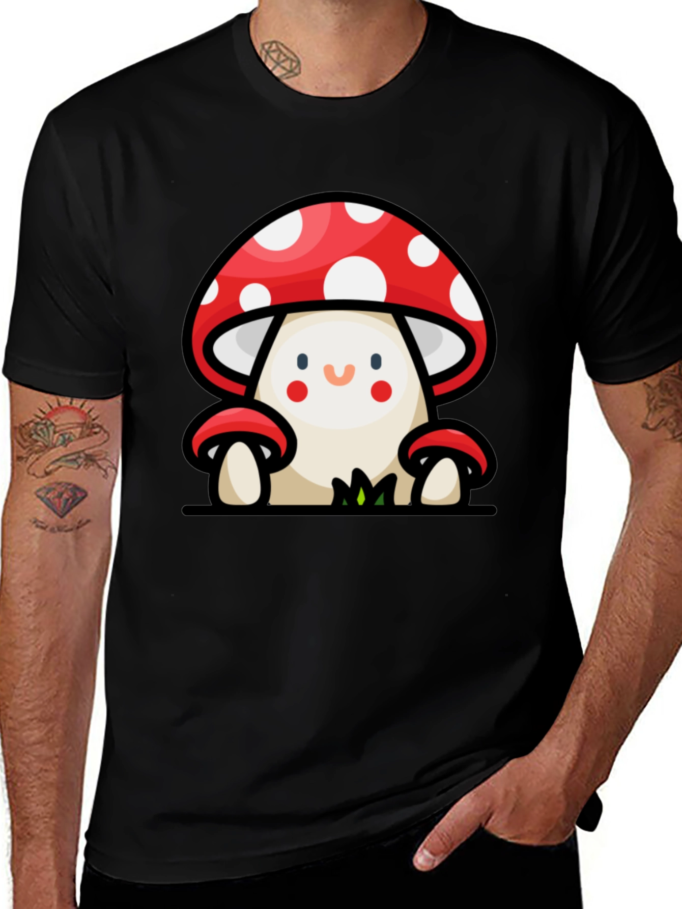 Mushroom Cartoon Graphic Tee