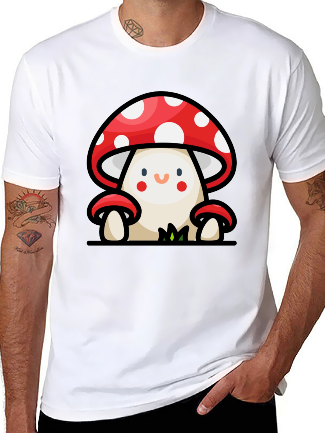 Mushroom Cartoon Graphic Tee