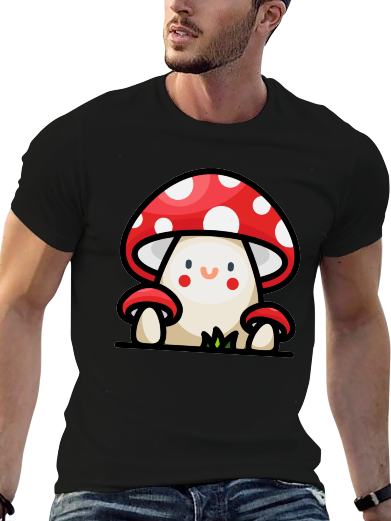Mushroom Cartoon Graphic Tee