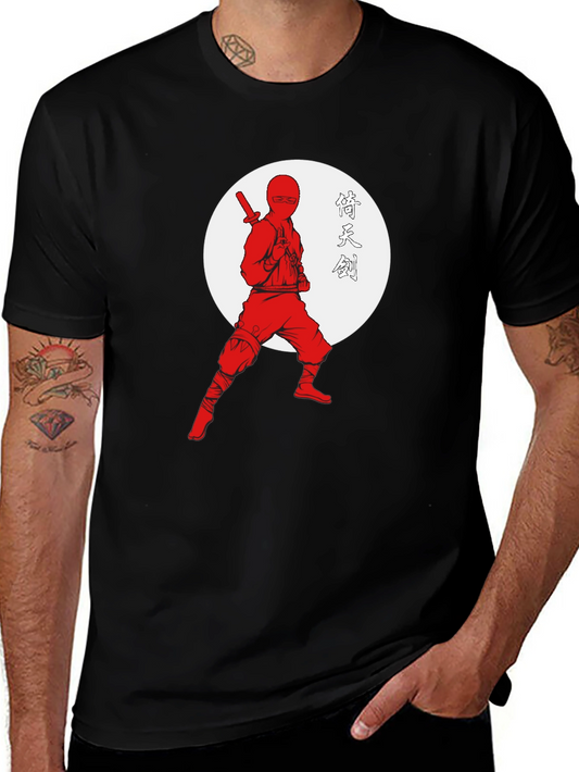 Ninja Warrior Graphic Tee - Black Cotton T-Shirt