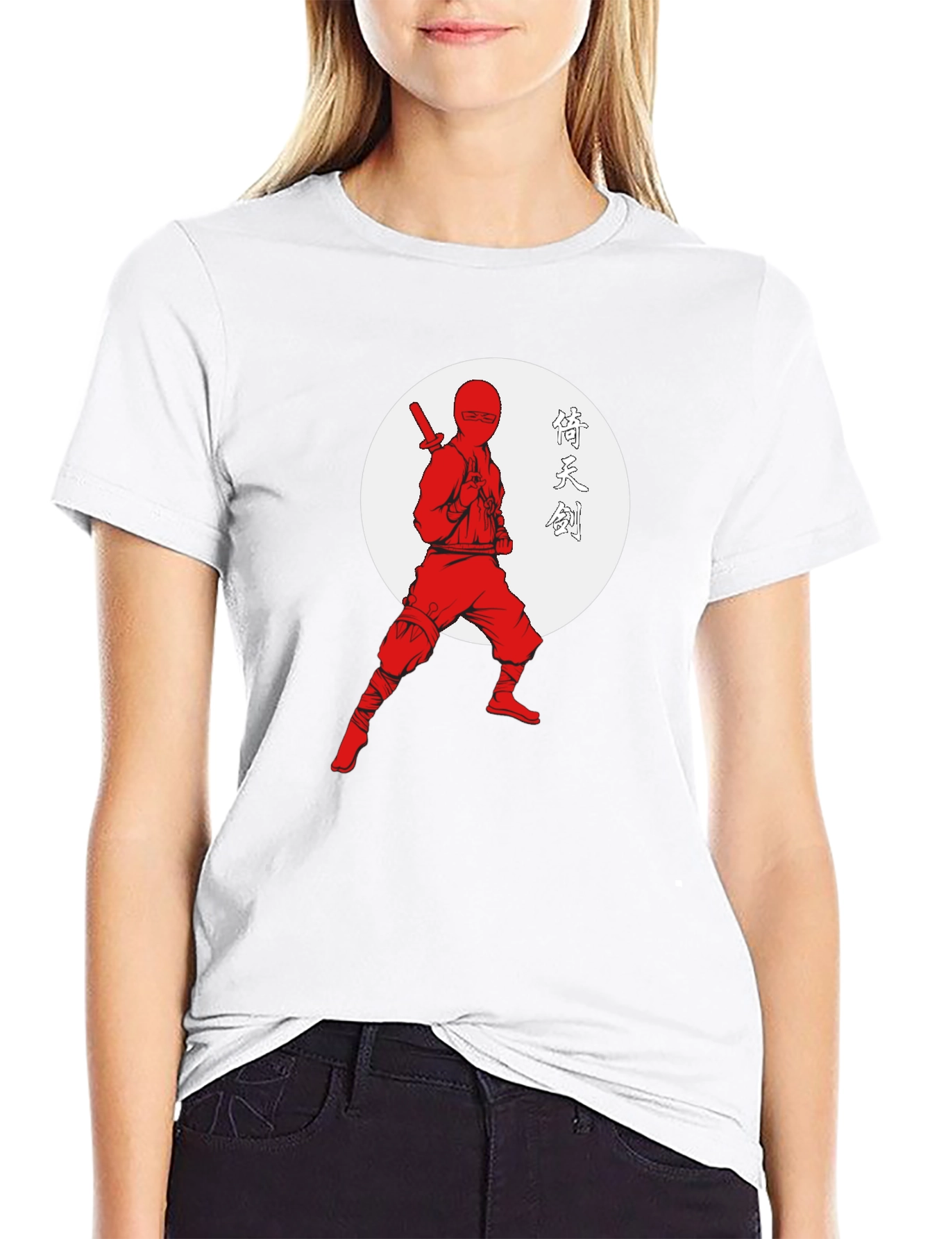 Ninja Warrior Graphic Tee - Black Cotton T-Shirt